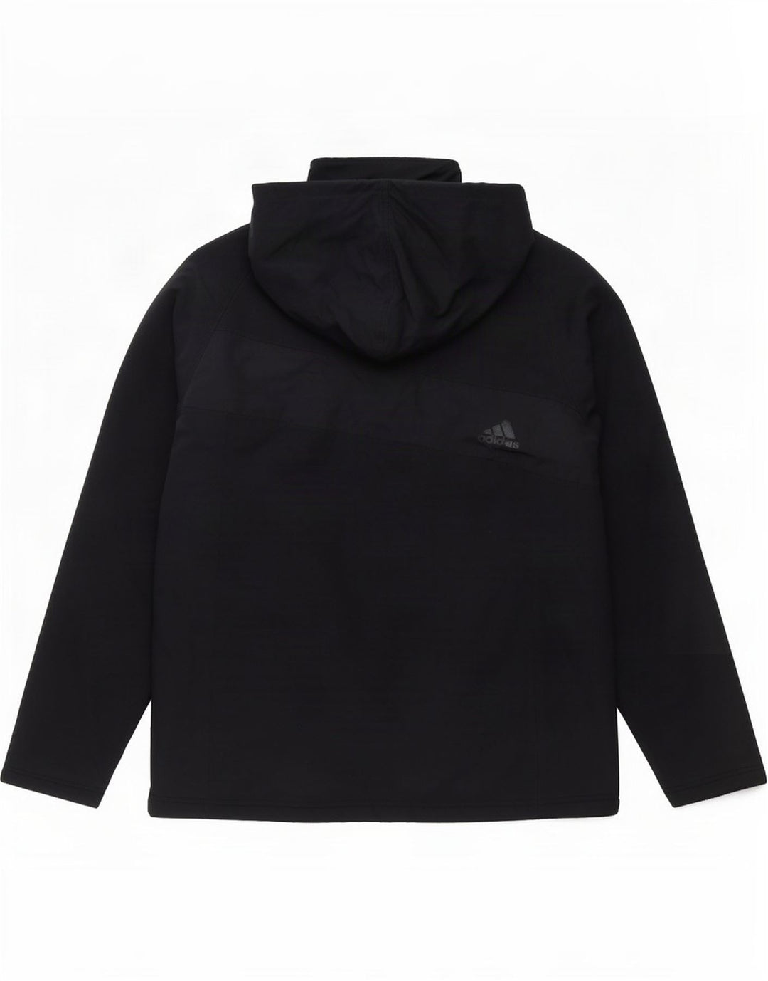 Jaqueta acolchoada com capuz masculina Adidas UK 38 poliéster preto médio
