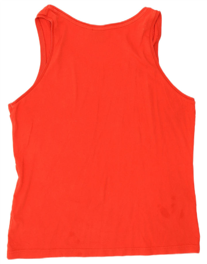 Adidas Mens Graphic Vest Top Grande Algodão Vermelho