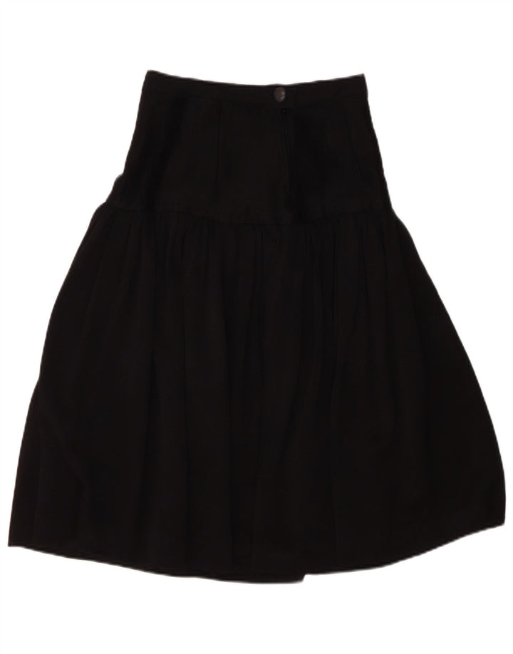 Saia evasê feminina vintage pequena W26 preta
