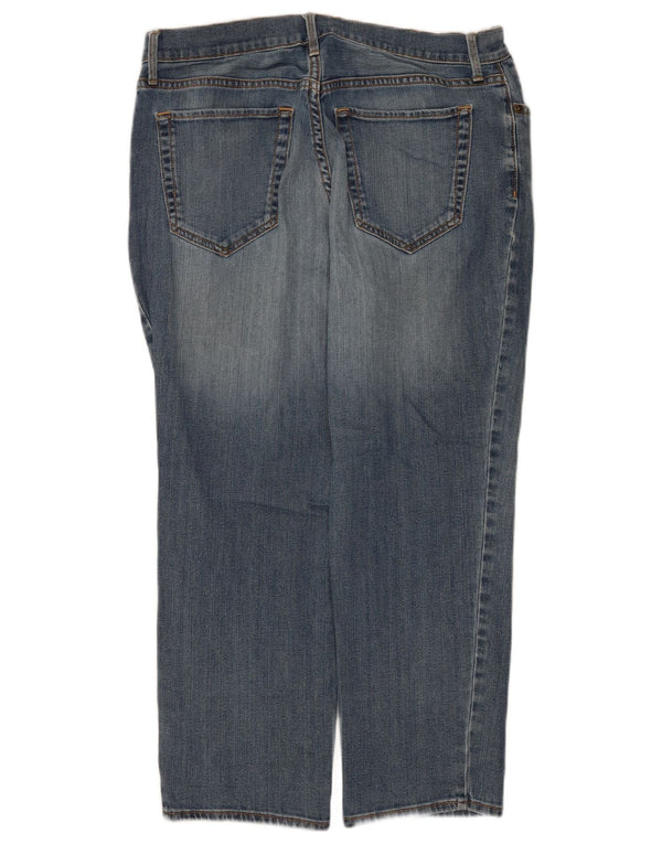 Eddie Bauer Calça jeans feminina cortada Boyfriend EUA 8 médio W30 L25 algodão azul