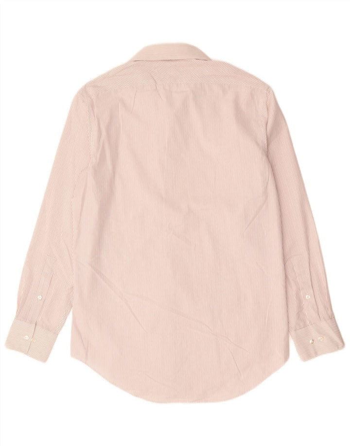 Camisa masculina CALVIN KLEIN tamanho 15 algodão listrado branco médio