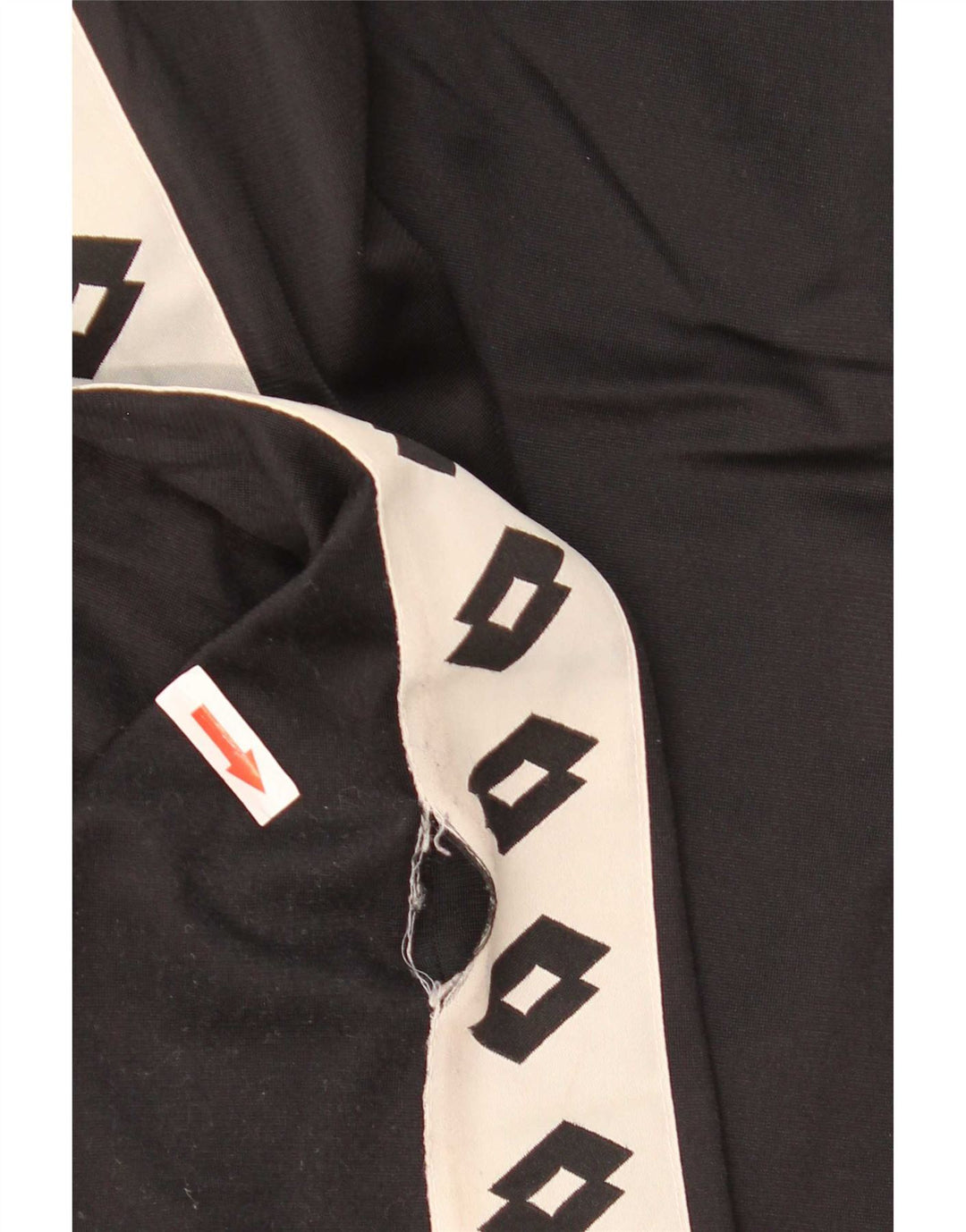 Calça esportiva masculina Lotto com estampa gráfica grande bloco colorido preto