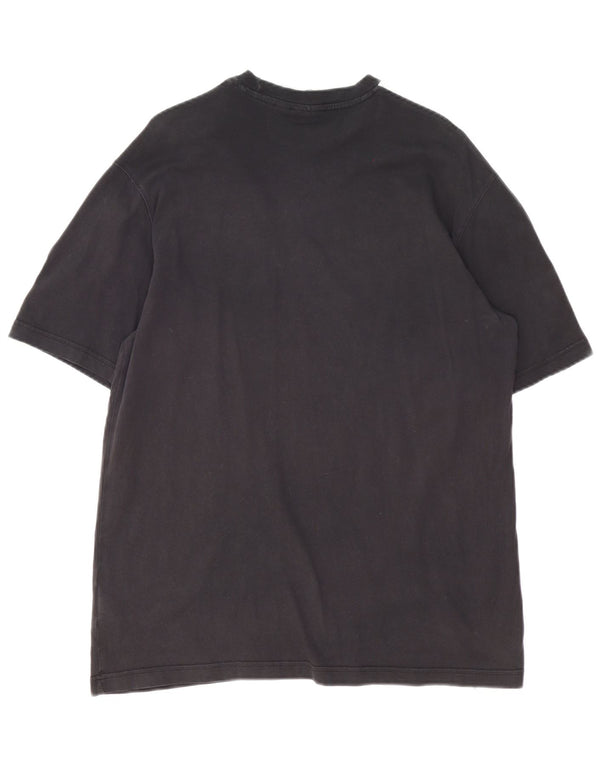 Adidas Mens Graphic T-Shirt Top Médio Algodão Preto