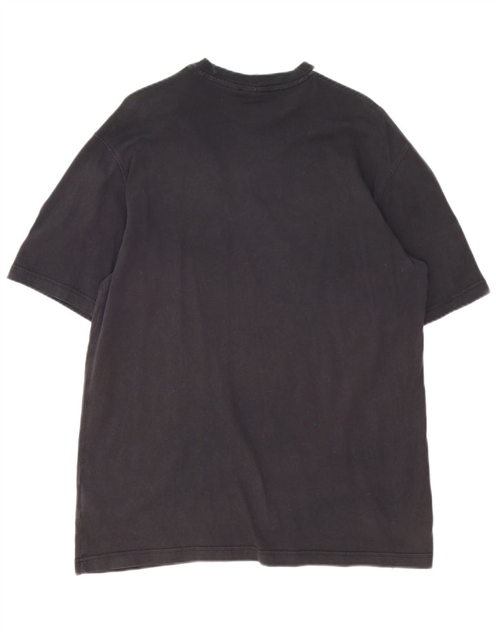 Adidas Mens Graphic T-Shirt Top Médio Algodão Preto