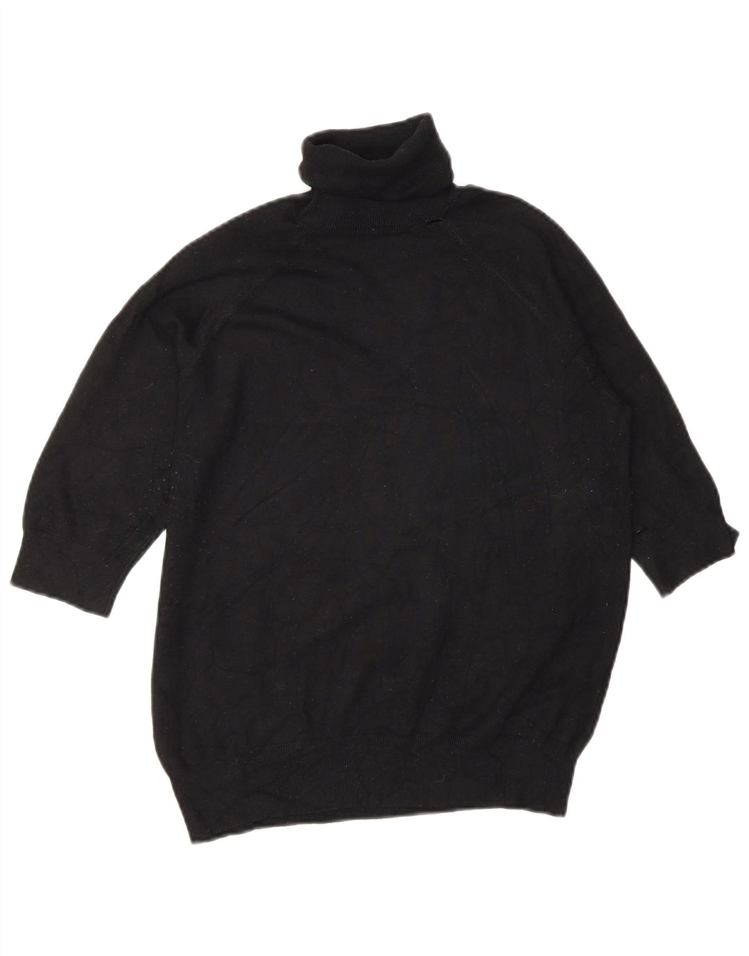 Zara Suéter feminino com gola redonda e gola redonda Reino Unido 14 médio preto