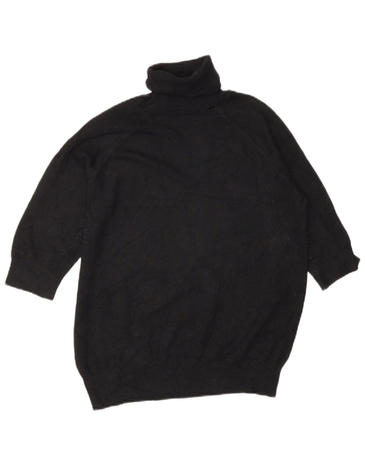 Zara Suéter feminino com gola redonda e gola redonda Reino Unido 14 médio preto
