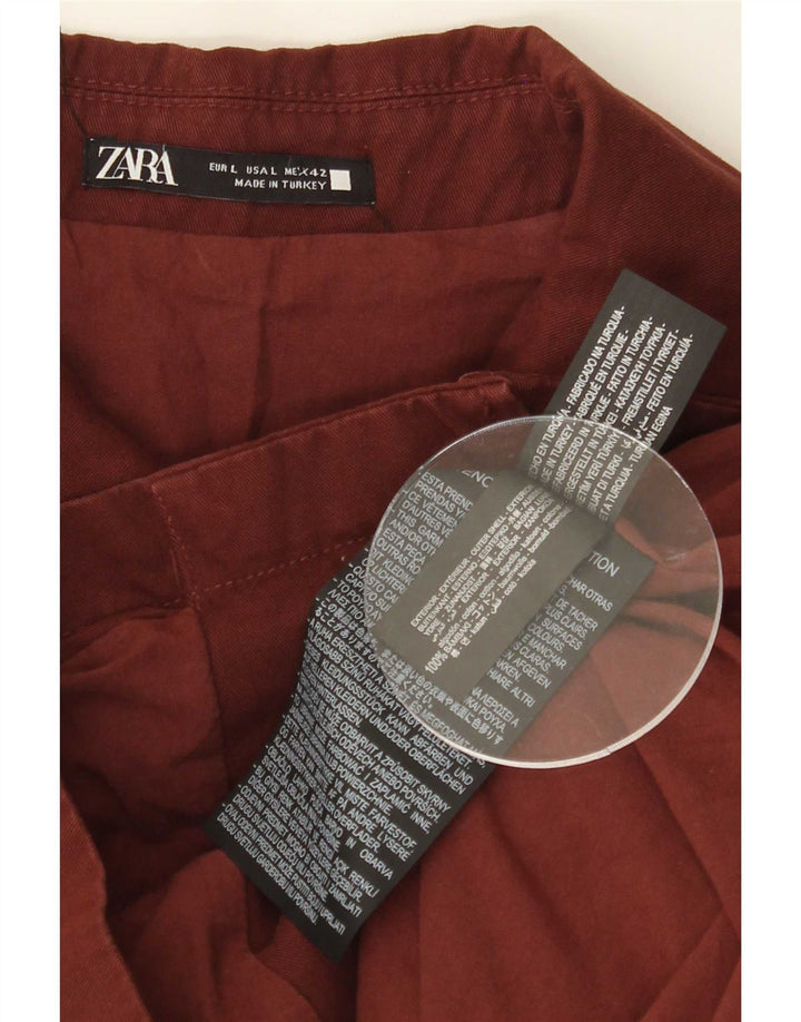 Zara Mens Bomber Jacket UK 40 Grande Algodão Borgonha