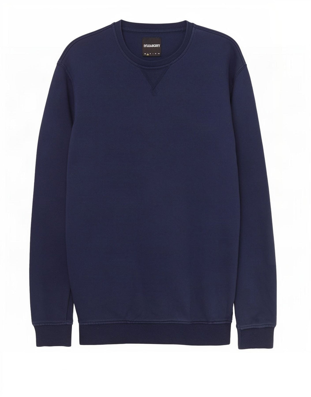 Lyle & Scott moletom masculino jumper pequeno algodão azul marinho