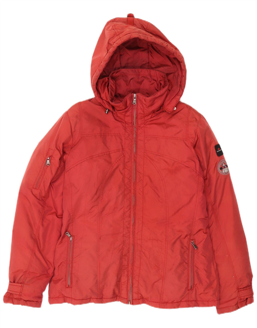 Jaqueta masculina acolchoada com capuz Canadiens IT 50 grande nylon vermelho