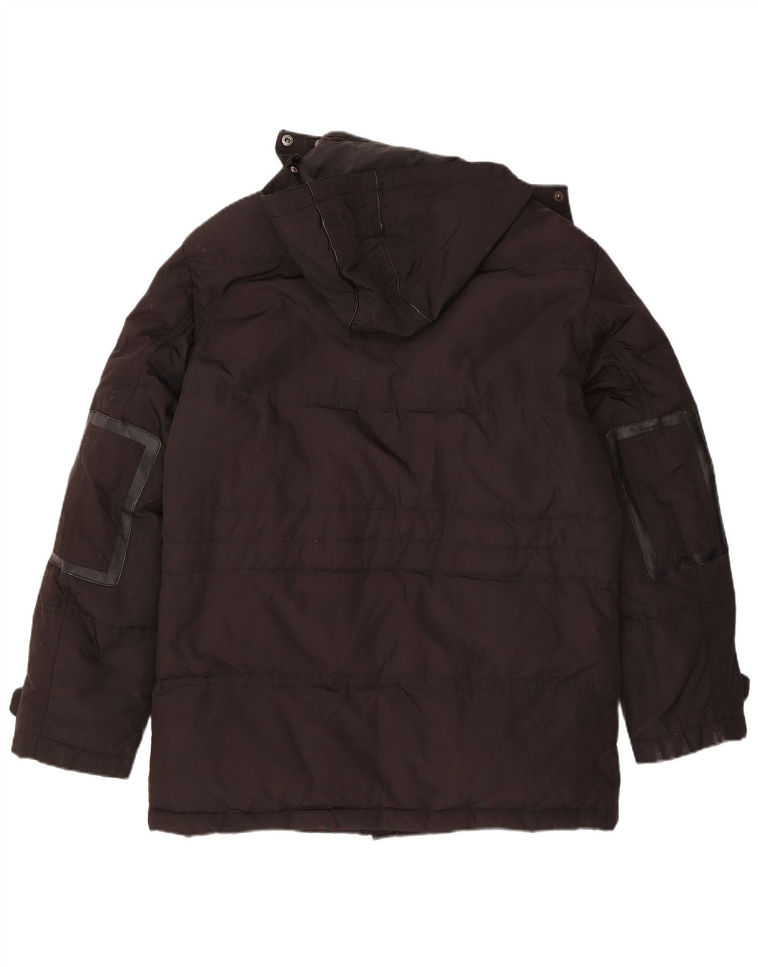 Jaqueta Parka masculina com capuz Navigare UK 40 grande poliéster preto