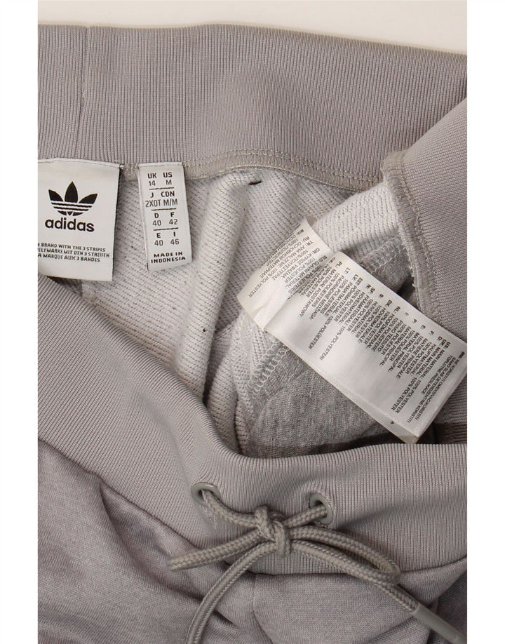Calça de treino feminina Adidas Joggers UK 14 grande cinza poliéster