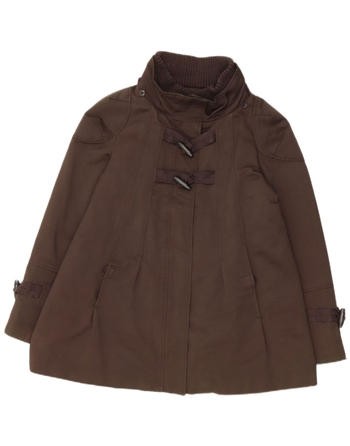 Jaqueta Duffle Feminina Zara UK 18 XL Marrom