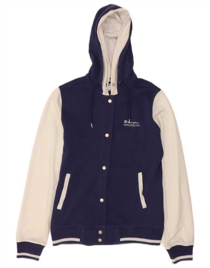 Jaqueta Champion Feminina Heritage Fit Varsity UK 14 Médio Azul Marinho