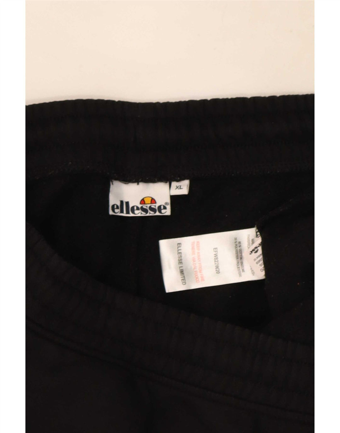 Calça de treino masculina Ellesse Joggers XL algodão preto