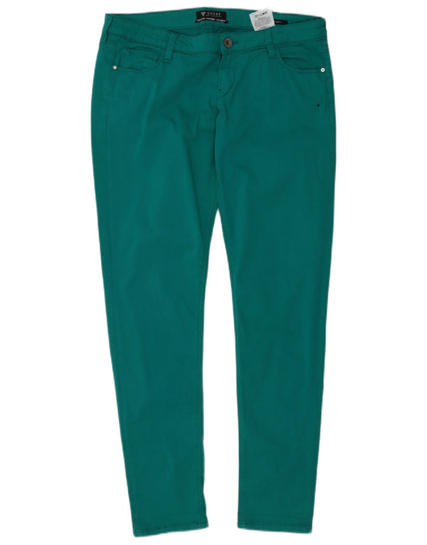 Guess Calça feminina Beverly Skinny Chino W32 L31 algodão verde
