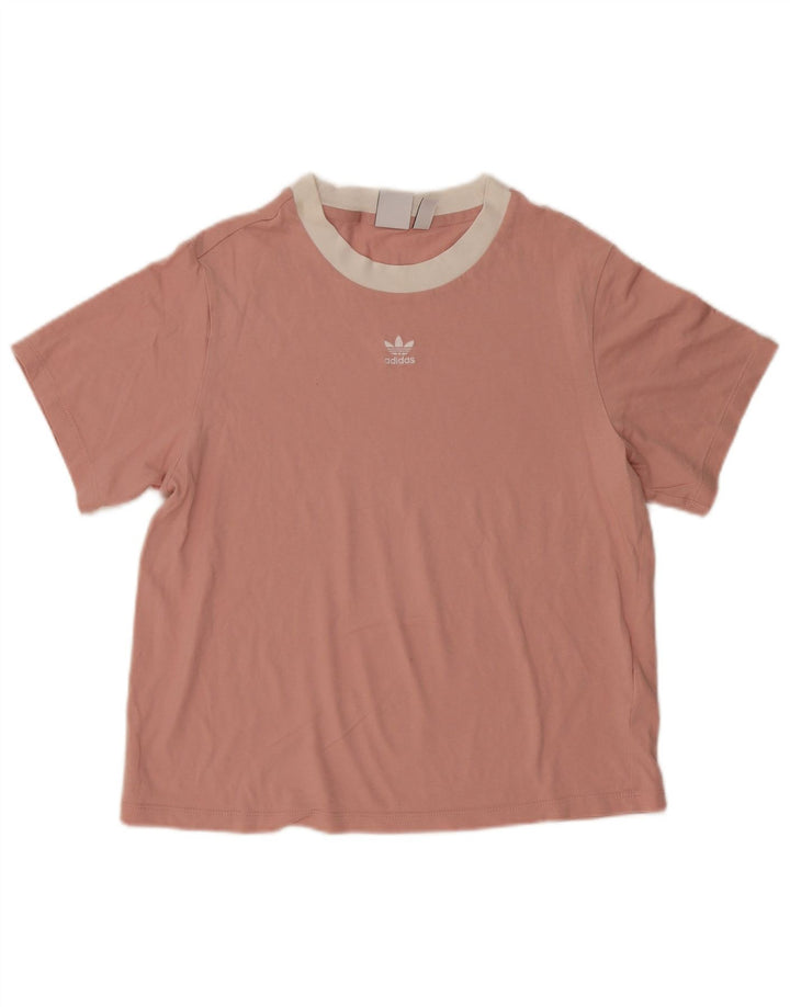 Camiseta Adidas Feminina Oversized Top UK 8 Pequeno Algodão Rosa