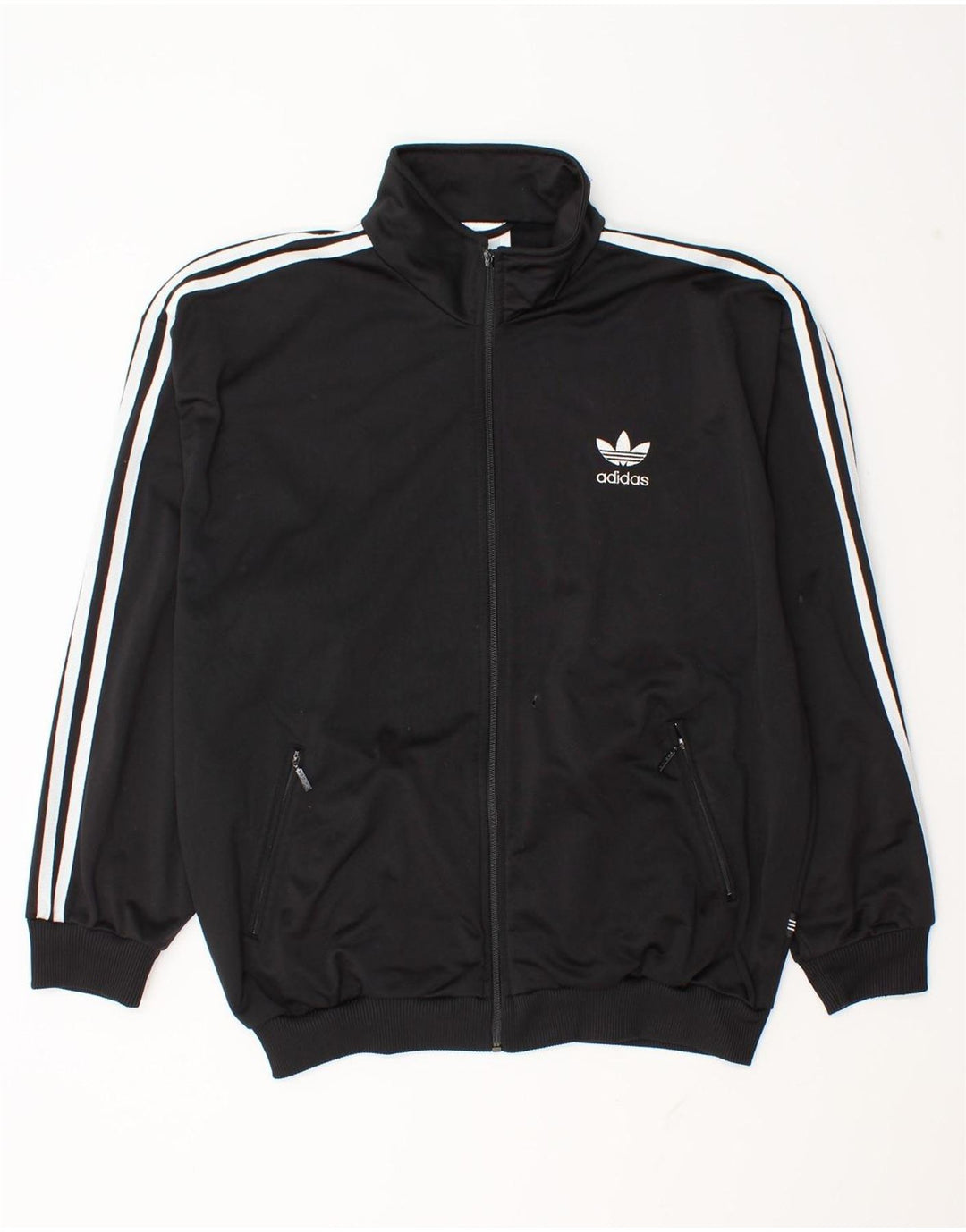 Adidas Mens Tracksuit Top Jacket UK 40/42 Médio Preto