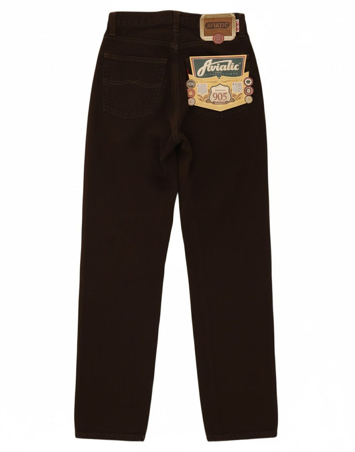 AVIATIC Jeans feminino de cintura alta W26 L31 marrom