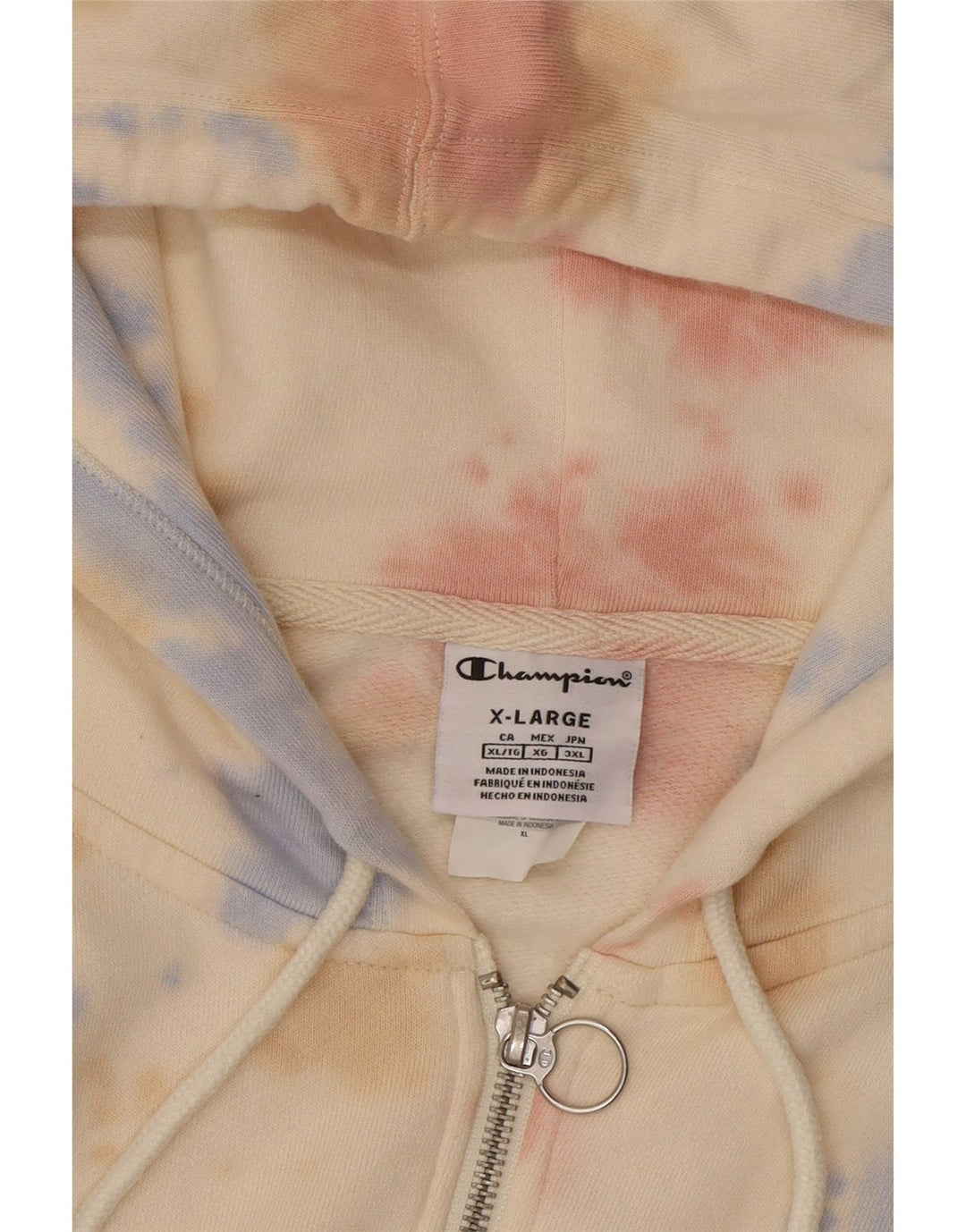 CHAMPION Suéter feminino com capuz e zíper grande UK 18 XL multicolorido