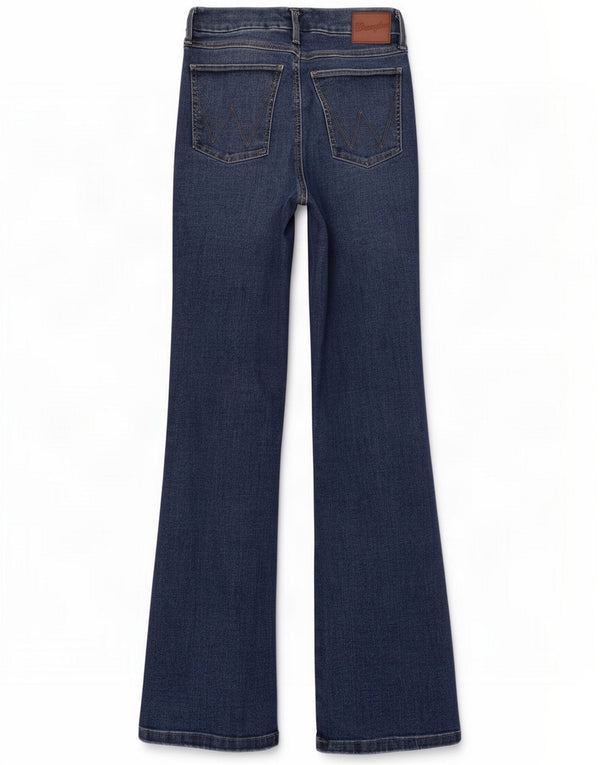 Wrangler Womens Bootcut Jeans W28 L34 Azul Algodão