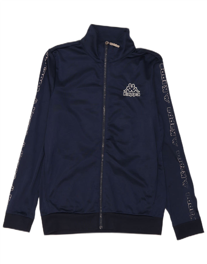 Kappa Mens Graphic Tracksuit Top Jacket Médio Azul Marinho Poliéster