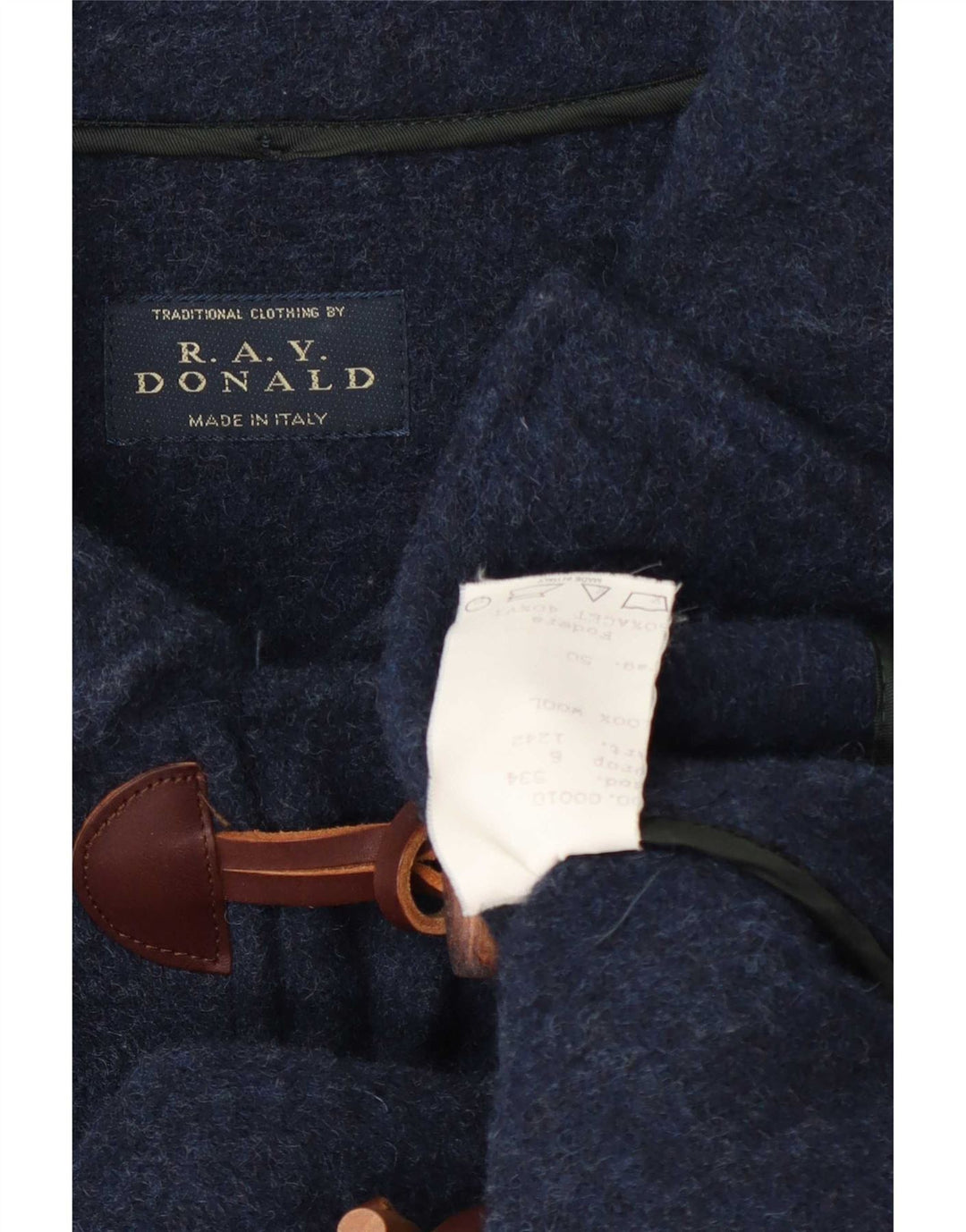 Casaco masculino vintage IT 50 grande lã azul marinho
