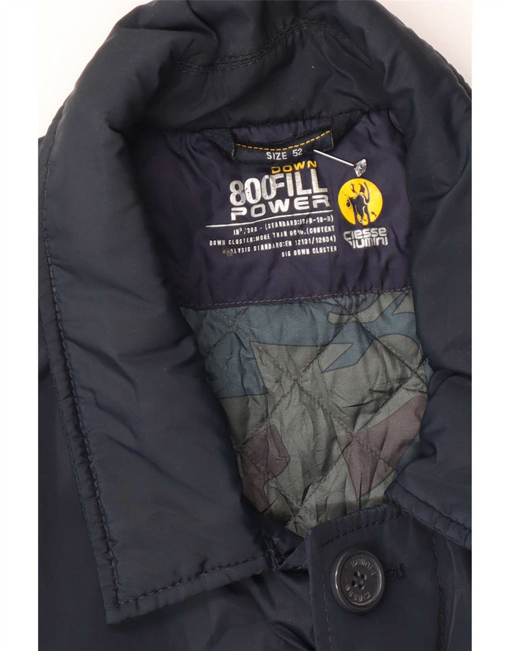 Jaqueta acolchoada masculina Ciesse Piumini tamanho regular 52 grande azul marinho