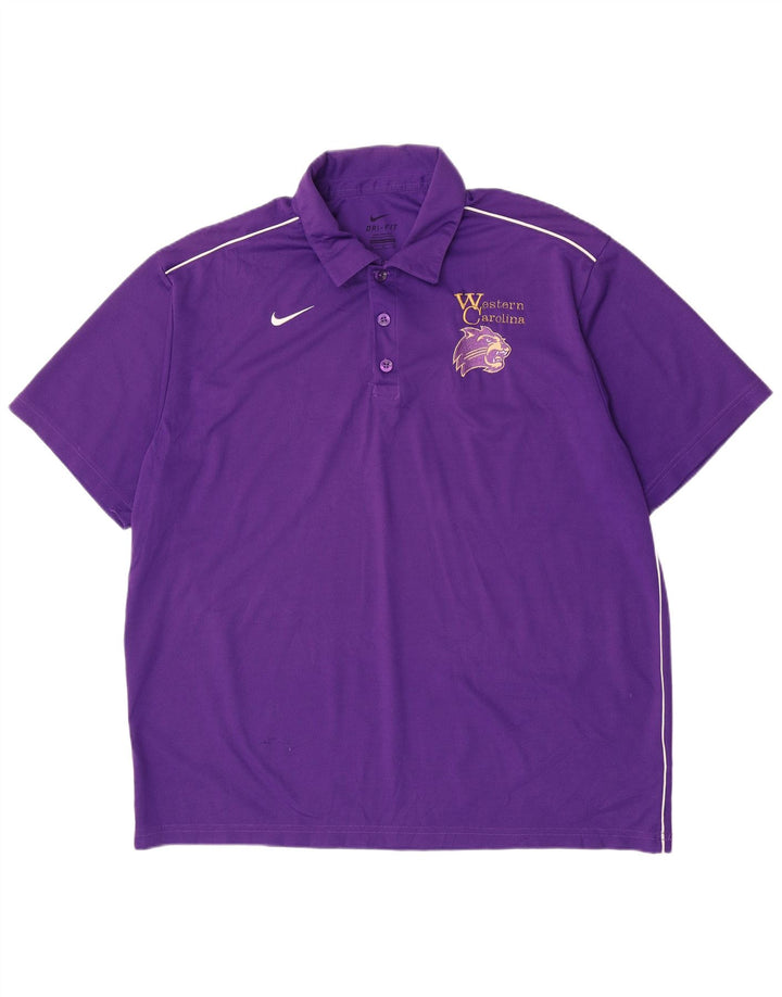 Camisa polo gráfica masculina Nike de manga curta XL roxo poliéster