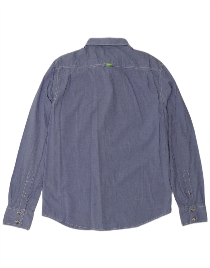 Camisa masculina SUPERDRY XL azul algodão guingão