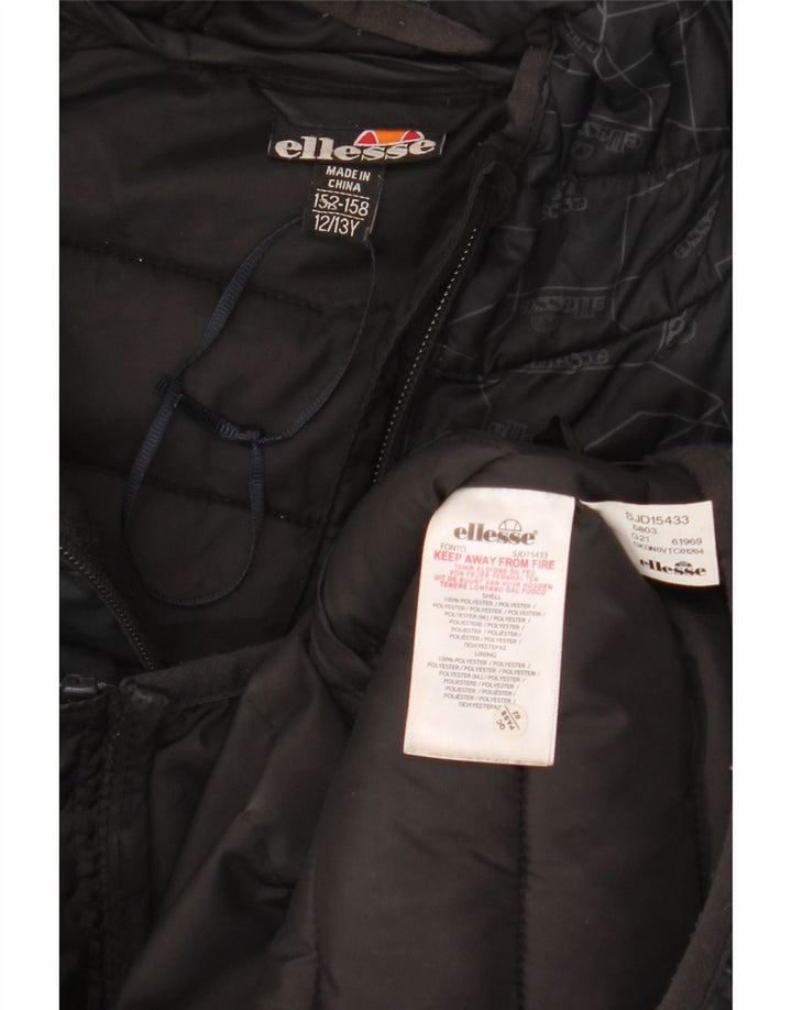 Jaqueta Ellesse Boys Graphic Acolchoada 12-13 Anos Poliéster Geométrico Preto