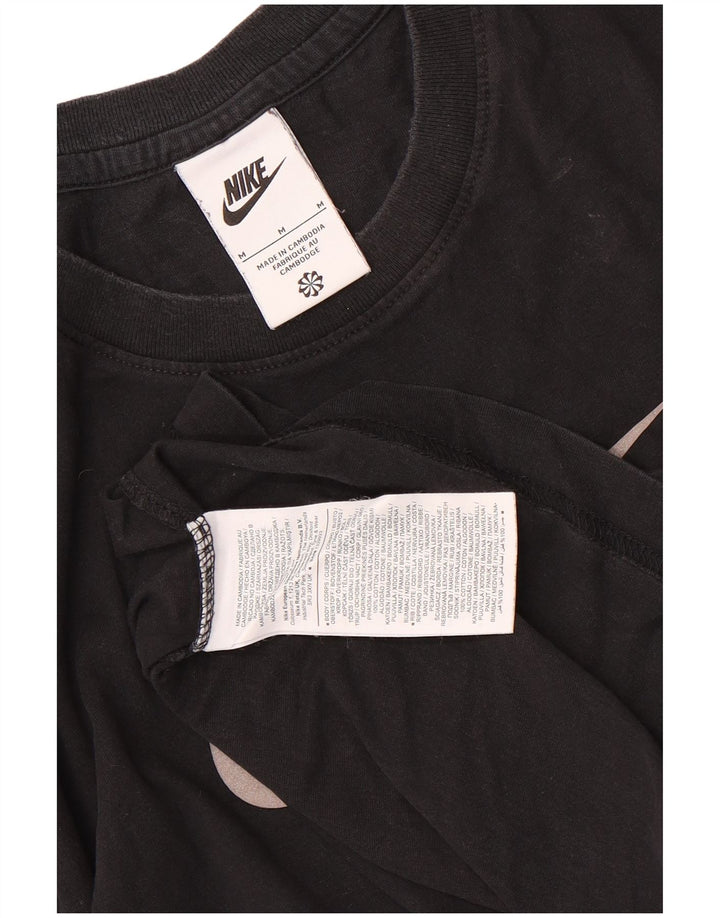 Camiseta Nike masculina gráfica Top médio preto colorblock algodão