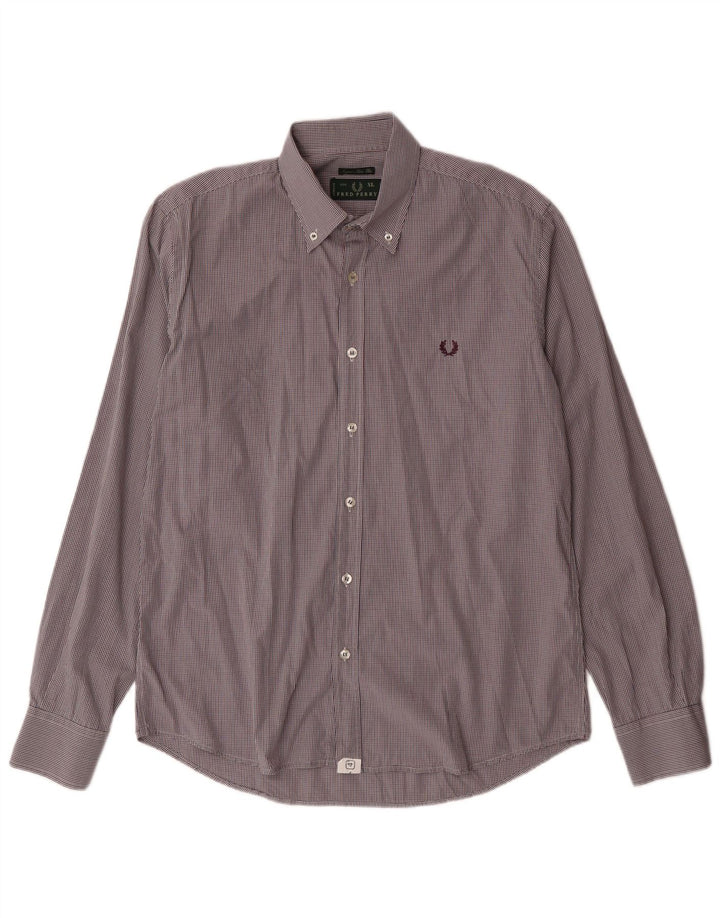 Camisa masculina Slim Fit Fred Perry XL de algodão xadrez multicolorido