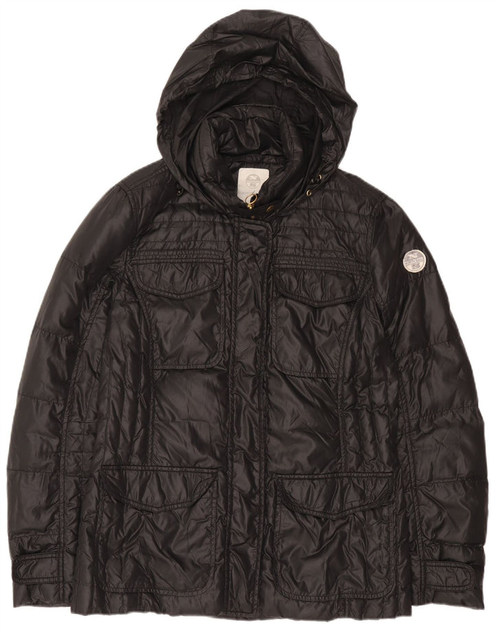 Jaqueta acolchoada com capuz feminina North Sails UK 16 grande poliamida preta