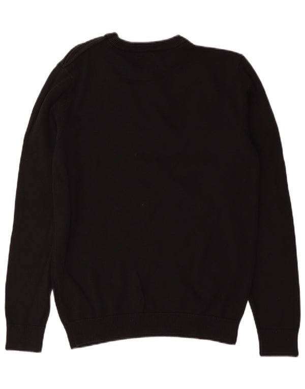 Suéter Guess Boys com gola redonda 12-13 anos XS preto colorblock