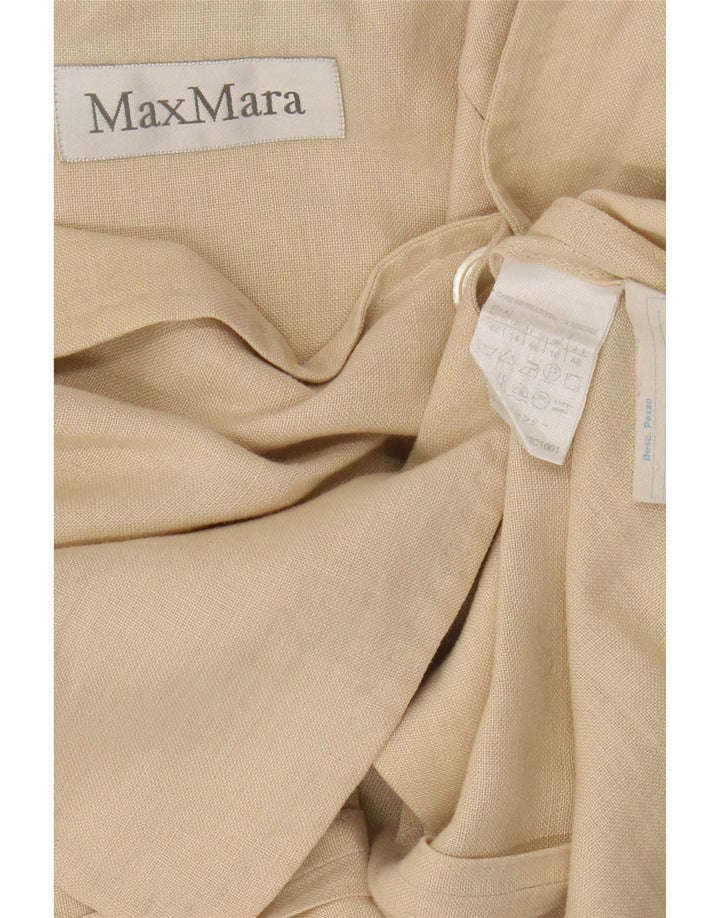 Jaqueta blazer feminina Max Mara com 1 botão Reino Unido 16 grande bege