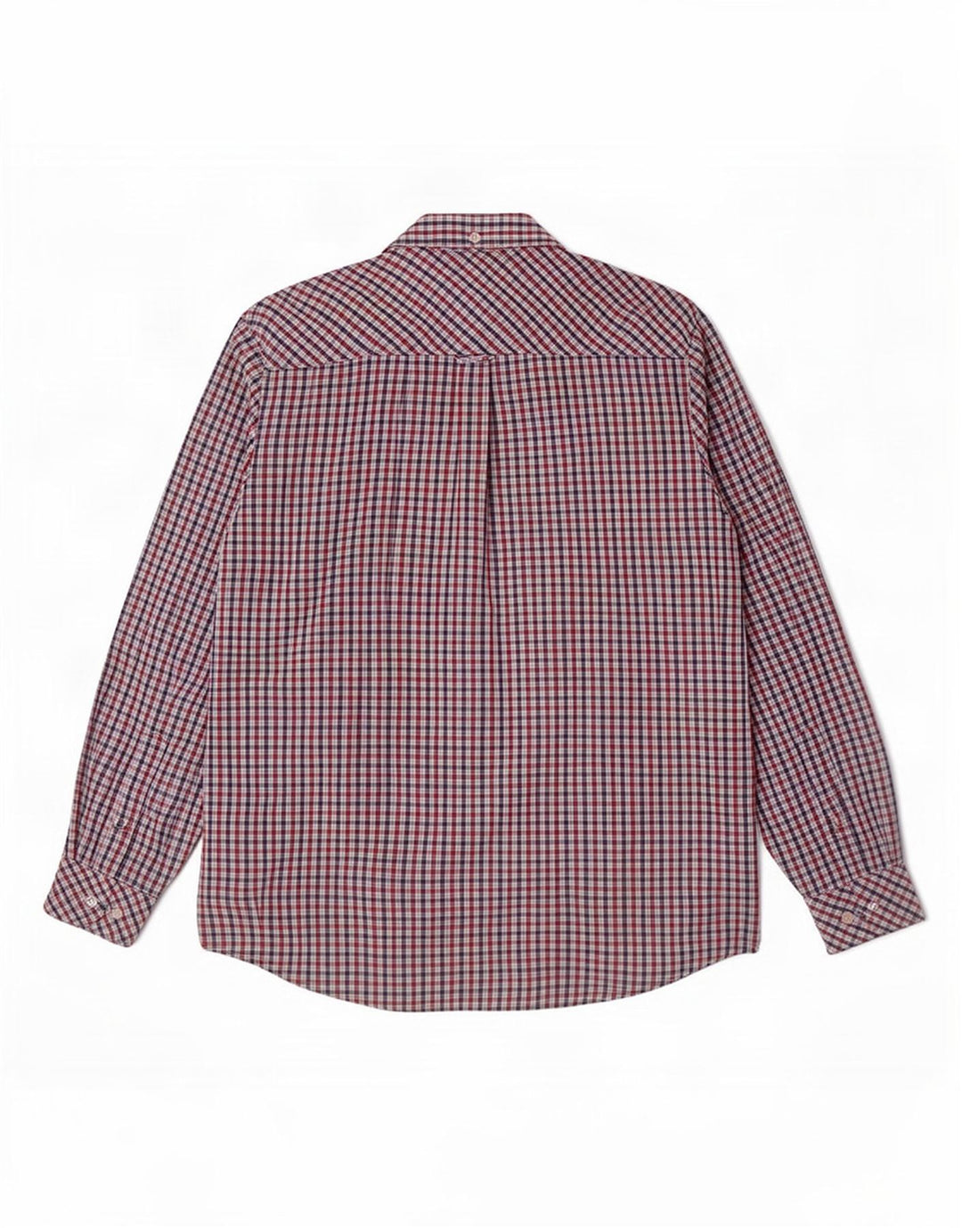 Ben Sherman Camisa masculina Heritage grande algodão xadrez vermelho