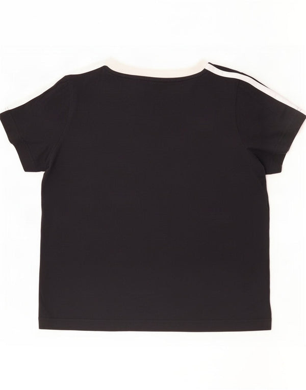 Camiseta Adidas Meninas 9-10 Anos Preto Colorblock Algodão