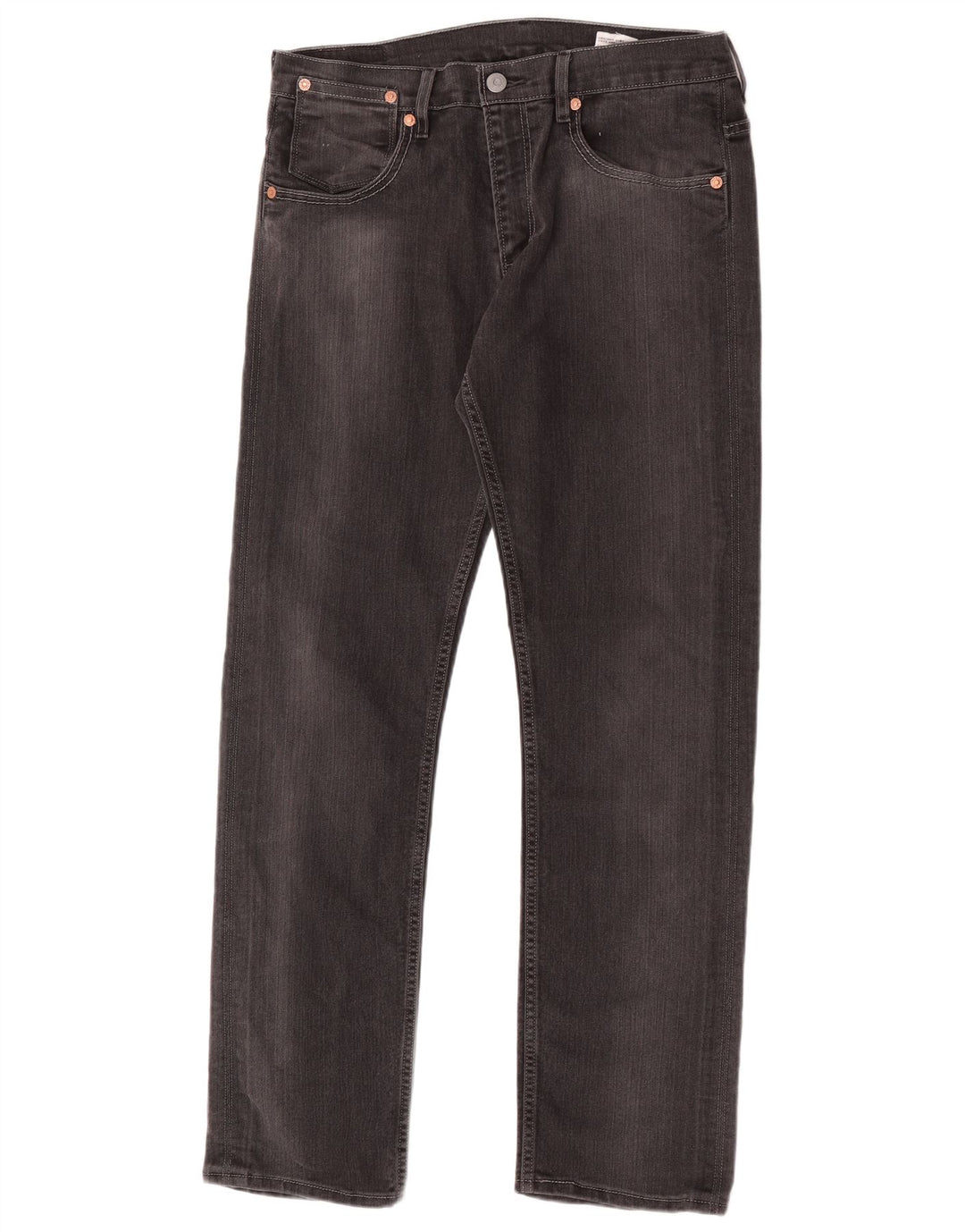 Levi's Masculino 504 Straight Jeans W32 L34 Cinza Algodão