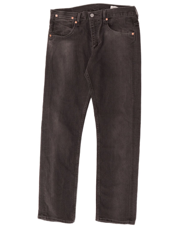 Levi's Masculino 504 Straight Jeans W32 L34 Cinza Algodão