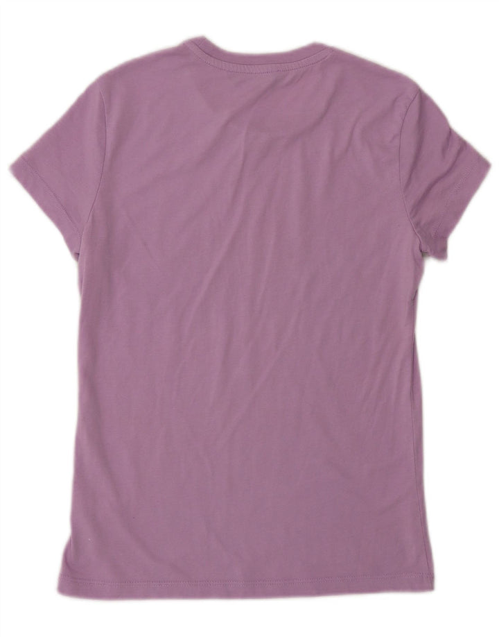 Camiseta feminina Trussardi com estampa gráfica UK 12 poliéster roxo médio