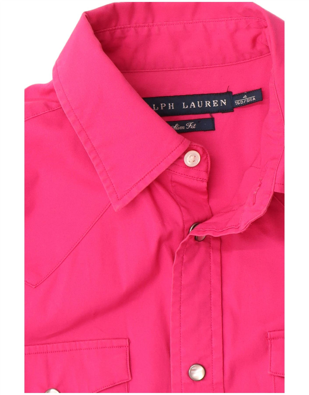 Camisa Slim Fit Feminina Ralph Lauren EUA 4 Pequena Rosa