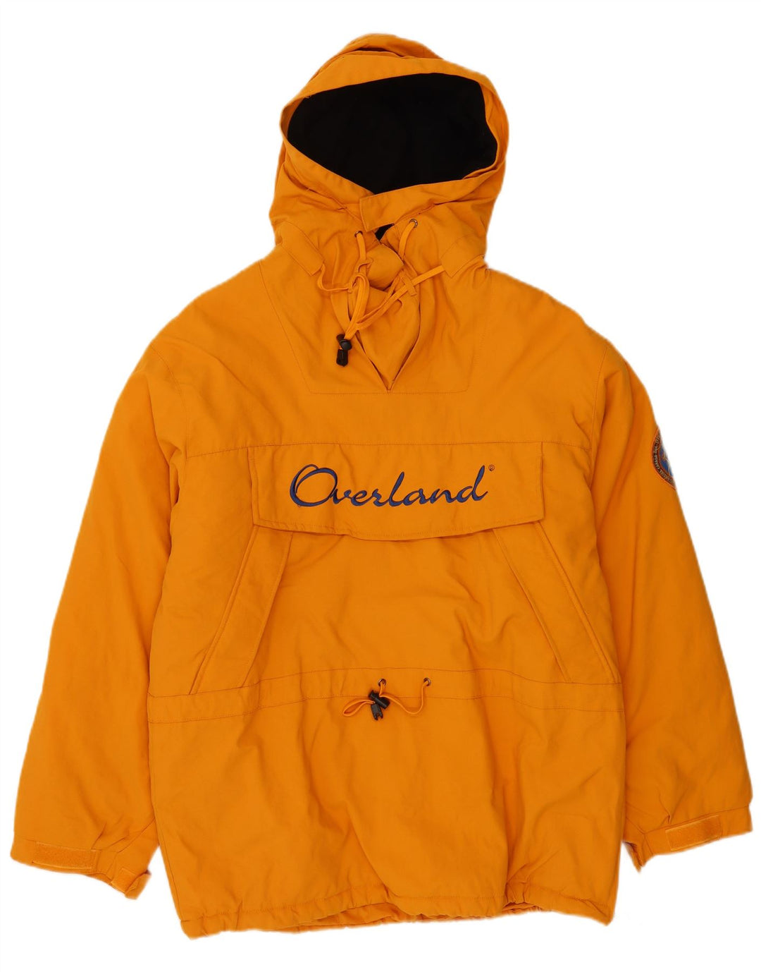 Overland Mens Hooded Anorak Ski Jacket UK 38 poliéster laranja médio