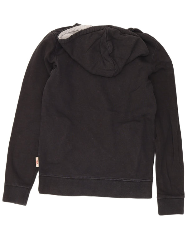 Suéter com capuz gráfico feminino Guru UK 12 médio preto floral