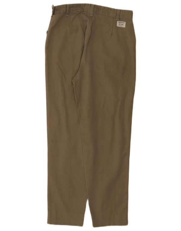 Calça feminina cortada cônica Lee W29 L25 algodão cáqui