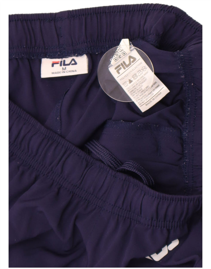 Calça de treino masculina Fila joggers poliéster azul marinho médio