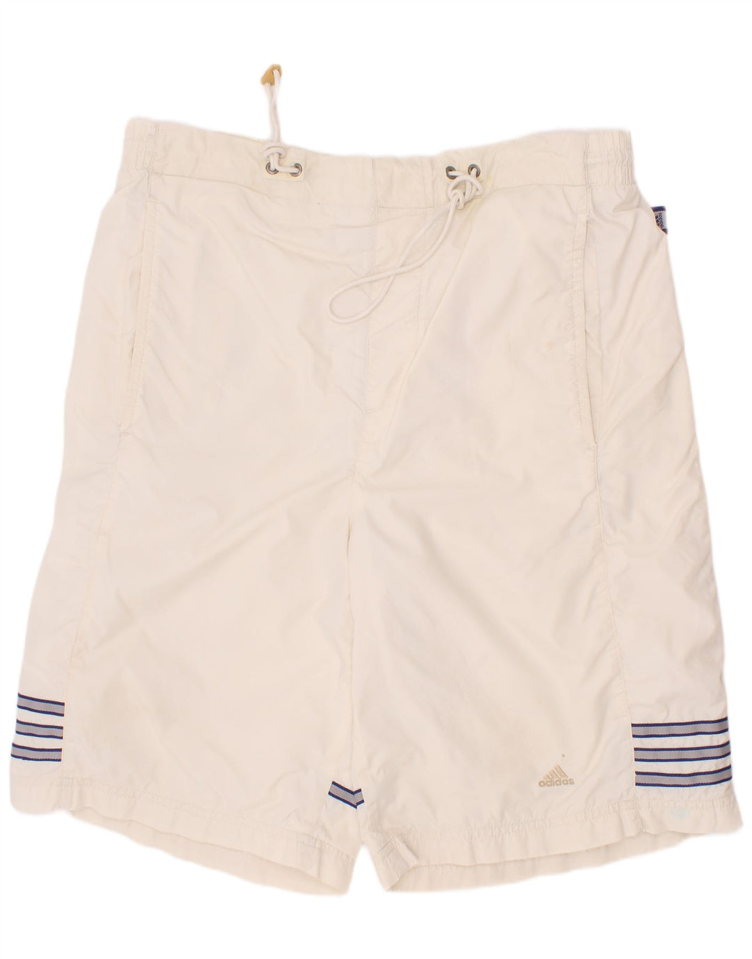 Shorts de natação Adidas meninos 13-14 anos poliéster listrado branco