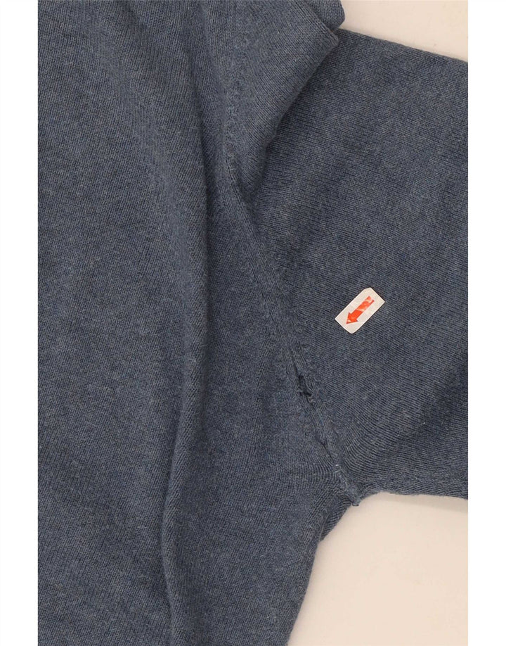 Suéter masculino Barbour com decote em V XL algodão azul