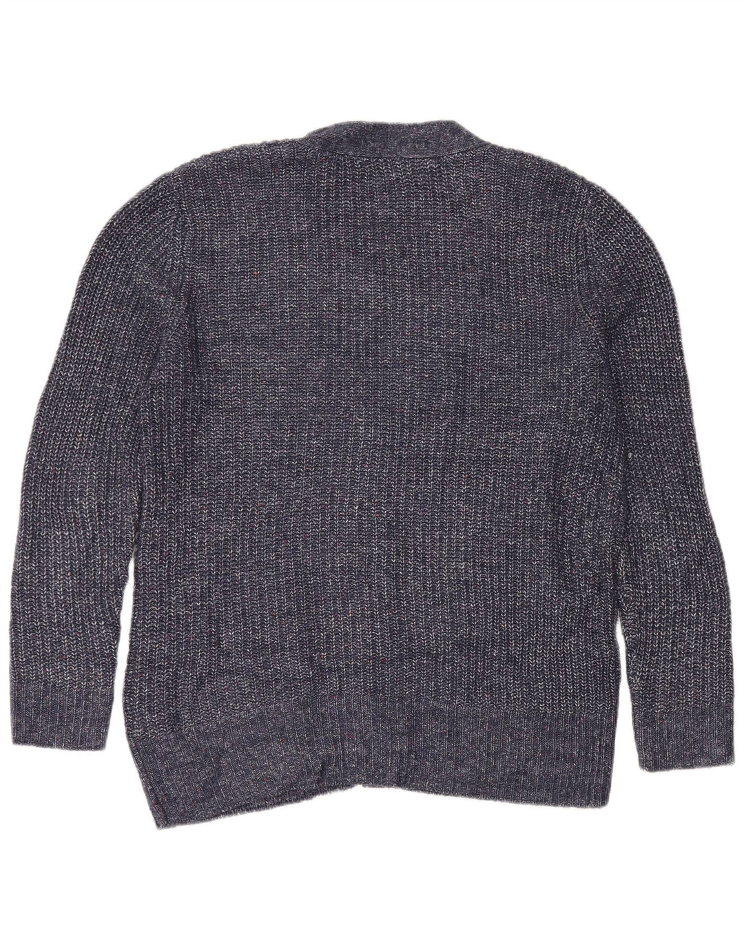 Suéter cardigã feminino Marks & Spencer Reino Unido 14 médio azul marinho manchado