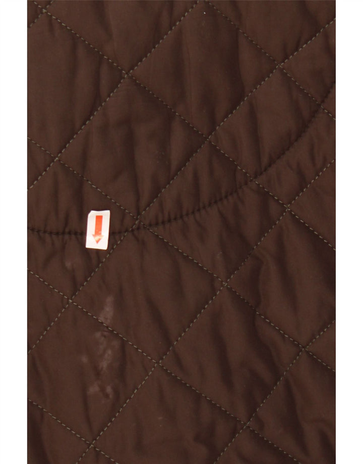 Jaqueta acolchoada masculina BARBOUR UK 40 grande poliéster marrom