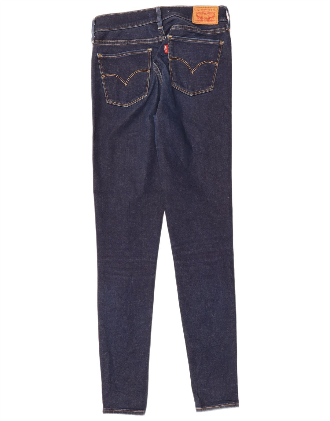 Calça jeans feminina LEVI'S 710 Super Skinny W28 L30 azul marinho algodão